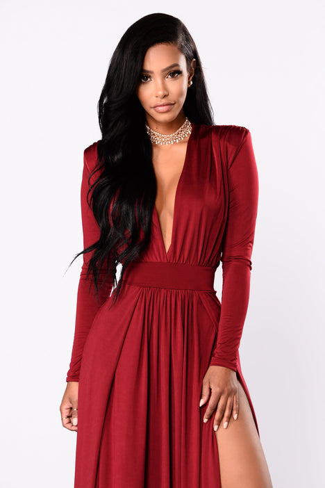 Spree Dress - Burgundy