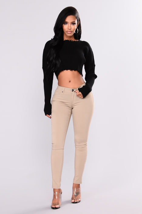 Essie Basic Skinny Pants - Khaki, Fashion Nova, Pants