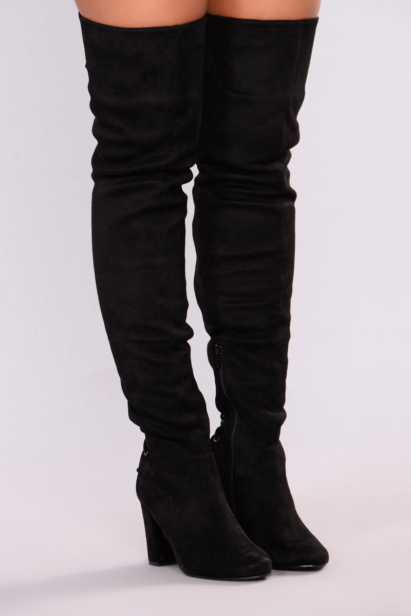 Midnight Strut Over The Knee Boot - Black | Fashion Nova, Shoes ...