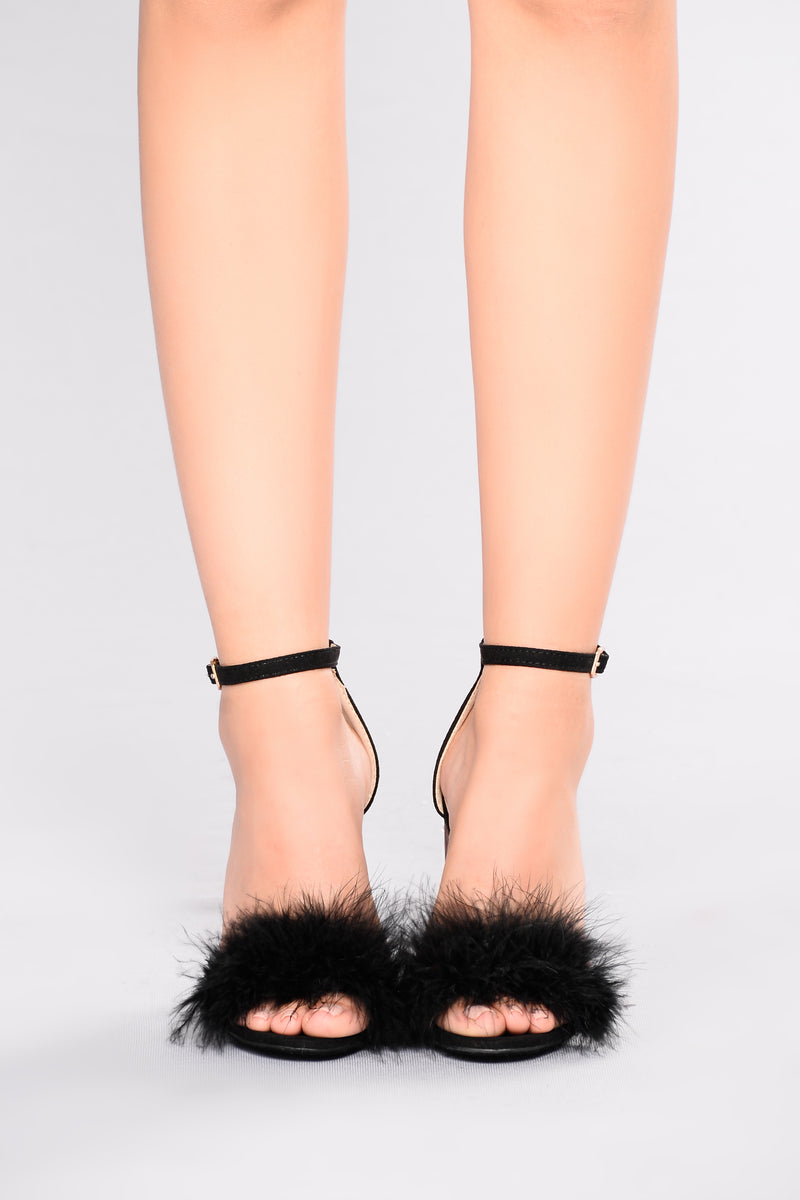Lianne Feather Heel - Black | Fashion Nova, Shoes | Fashion Nova