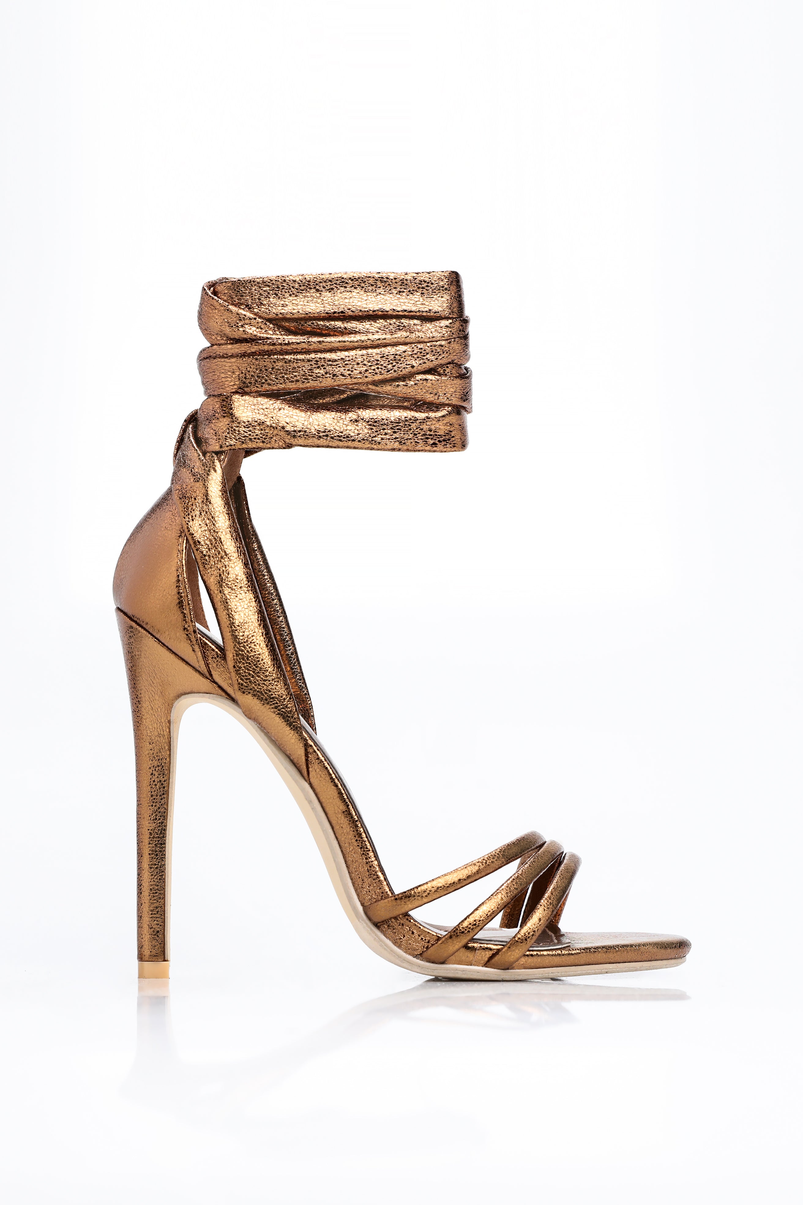 Metallic Strappy High-Heel Sandal | Banana Republic | Sandals heels,  Metallic strappy heels, Strappy high heels sandals