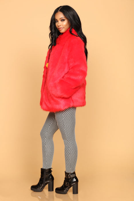 Fashion nova online red coat