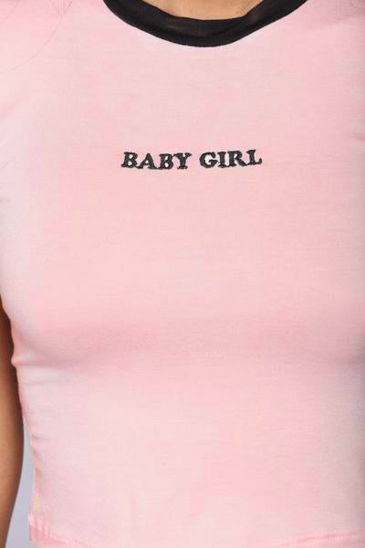 Baby Girl Tee Pink Combo Fashion Nova Screens Tops and