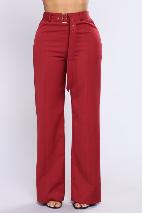 Mataro Wide Leg Pants Burgundy Fashion Nova Pants Fashion Nova
