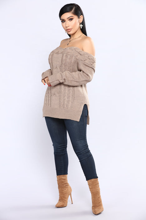 Fashion nova online off shoulder sweater