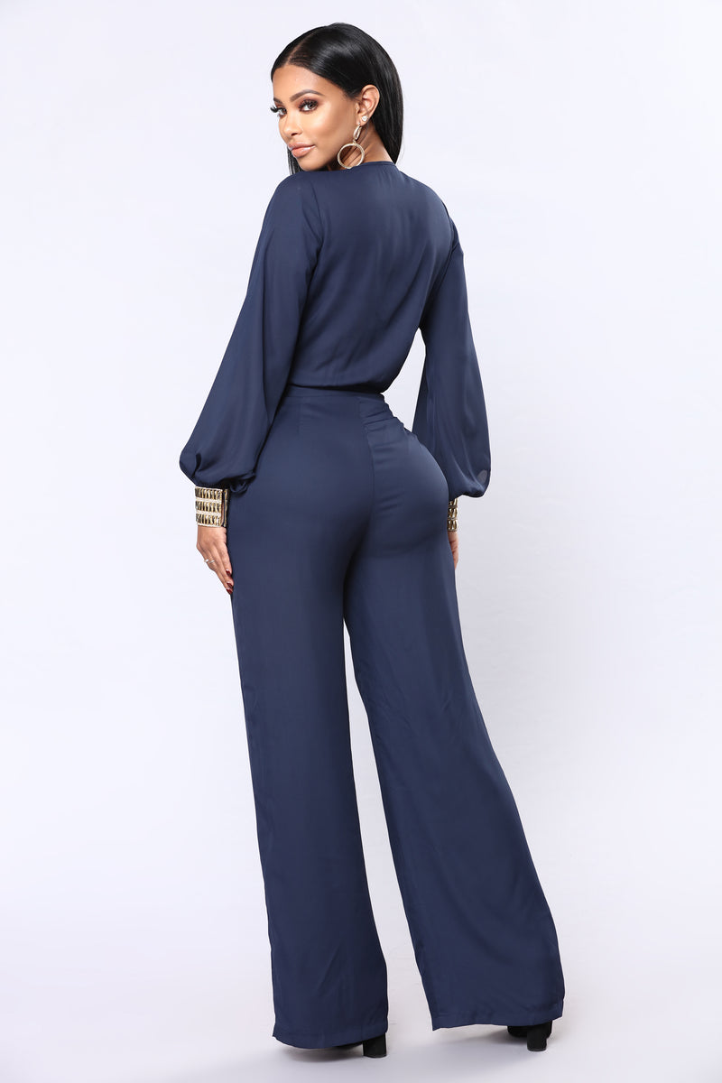 Levee Wide Leg Jumpsuit - Navy | Fashion Nova, Jumpsuits | Fashion Nova