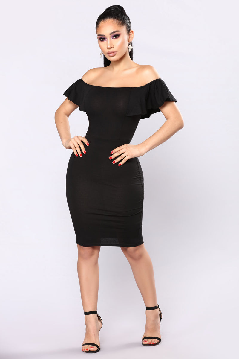 Berenice Flounce Dress - Black | Fashion Nova, Dresses | Fashion Nova
