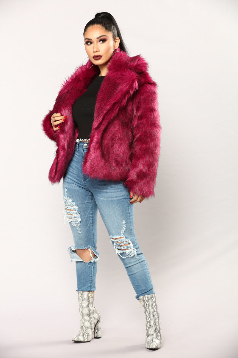In My Own World Faux Fur Jacket - Purple Pink | Fashion Nova, Jackets ...