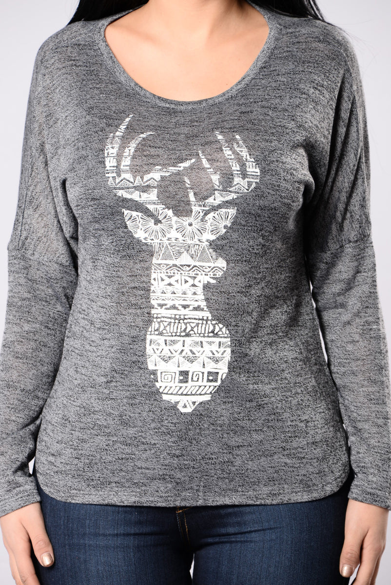 Wild Reindeer Holiday Sweater - Black | Fashion Nova, Sweaters ...