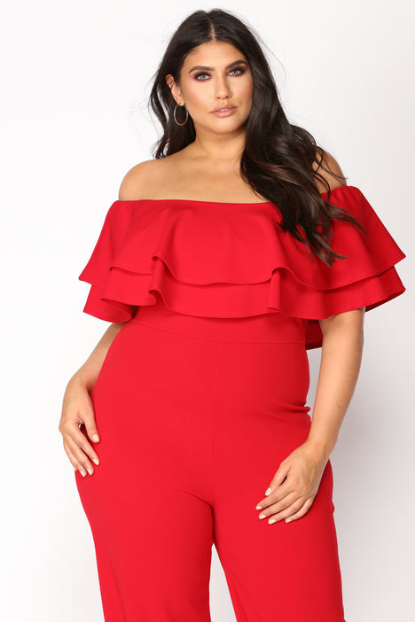 Ready To Ruffle Jumpsuit Red Fashion Nova Jumpsuits Fashion