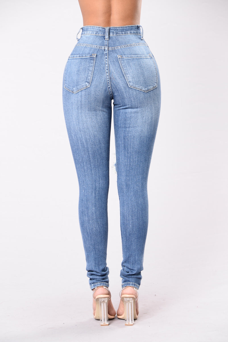 Don't Tempt Me Jeans - Medium Wash | Fashion Nova, Jeans | Fashion Nova