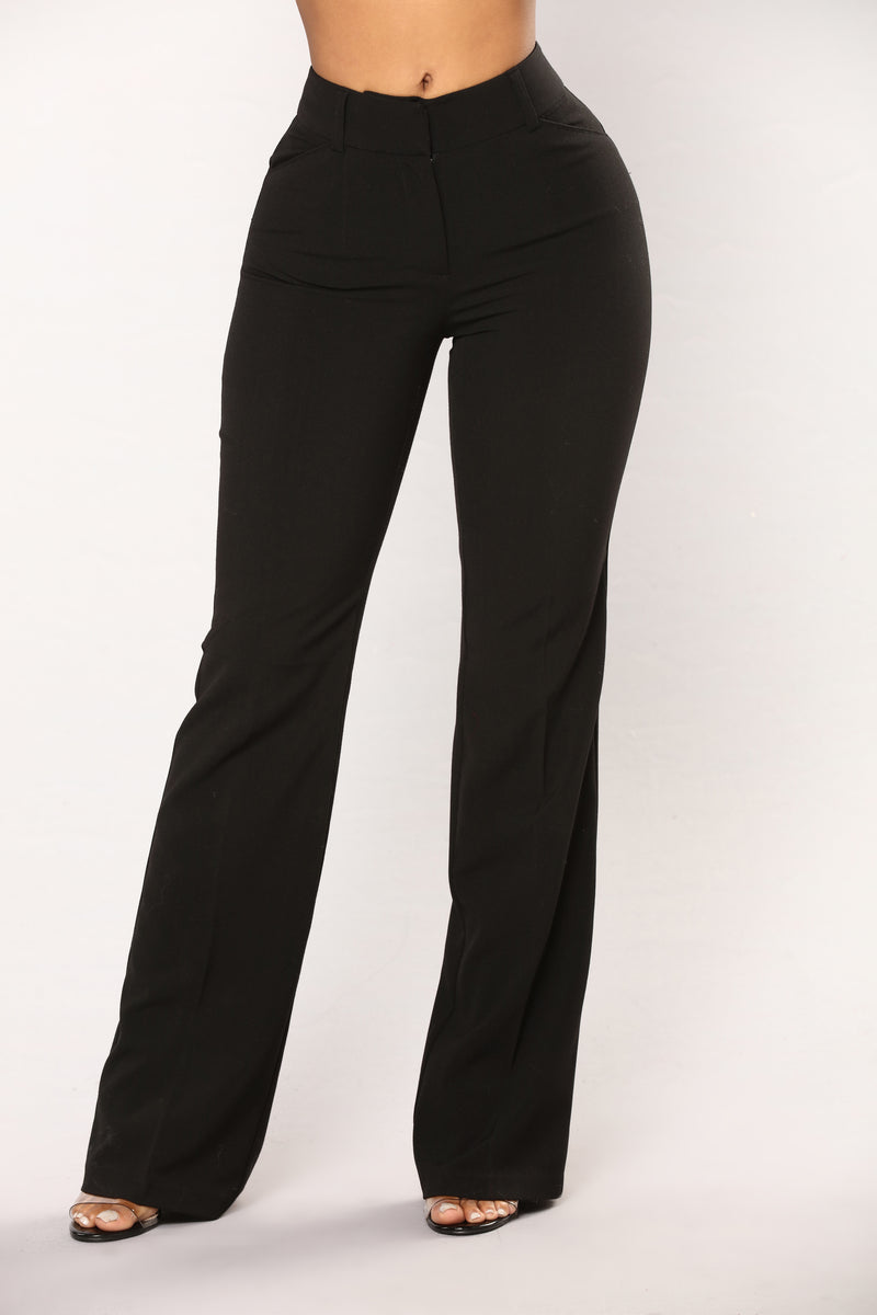 Tasha Dressy High Rise Pants - Black | Fashion Nova, Pants | Fashion Nova