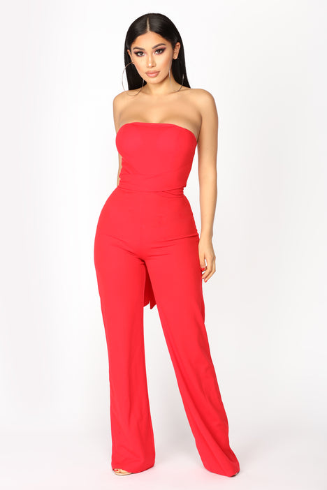 Fashion nova hot sale strapless jumpsuit