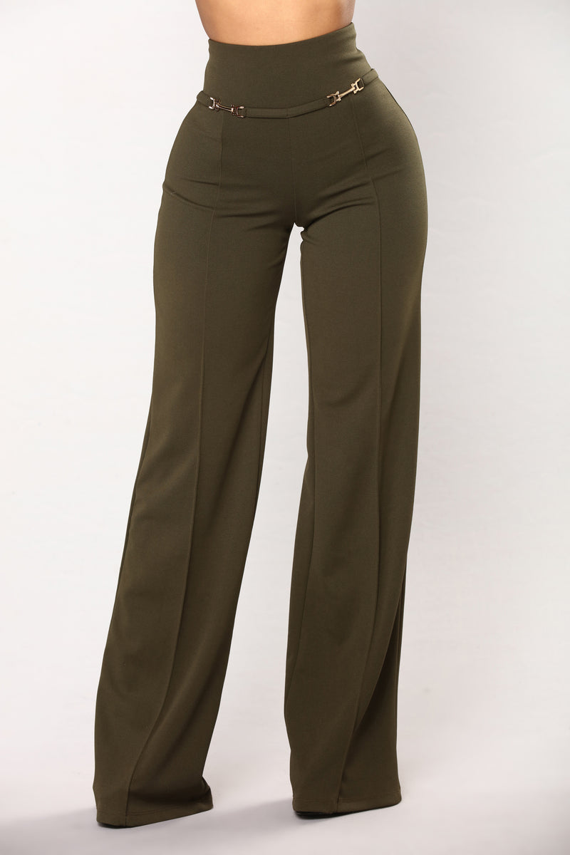 Blaire High Rise Pants - Olive | Fashion Nova, Pants | Fashion Nova