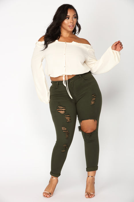 Glistening Jeans Olive Fashion Nova Jeans Fashion Nova