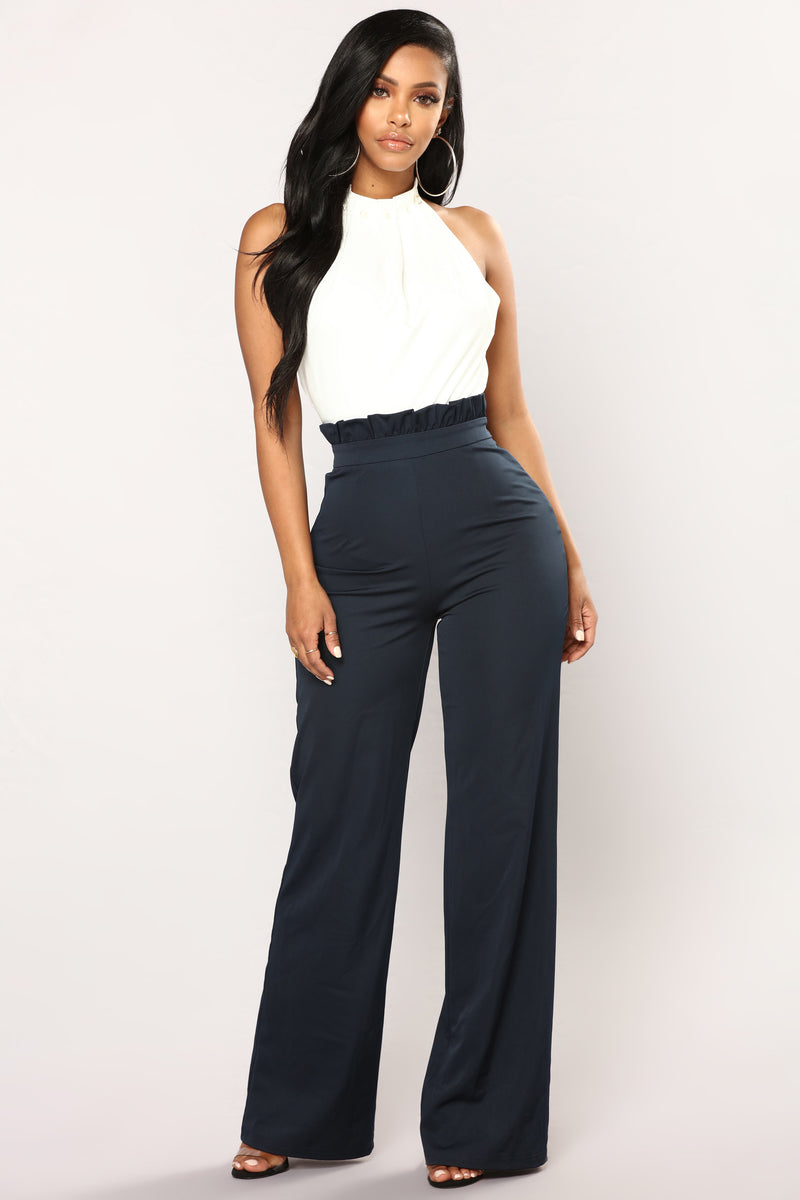 Mother Of Pearl Jumpsuit - Off White/Navy | Fashion Nova, Jumpsuits ...