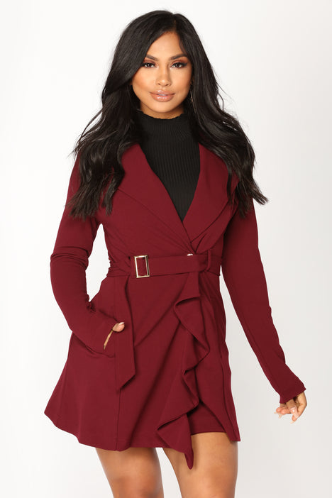 Trench coat dress fashion nova on sale