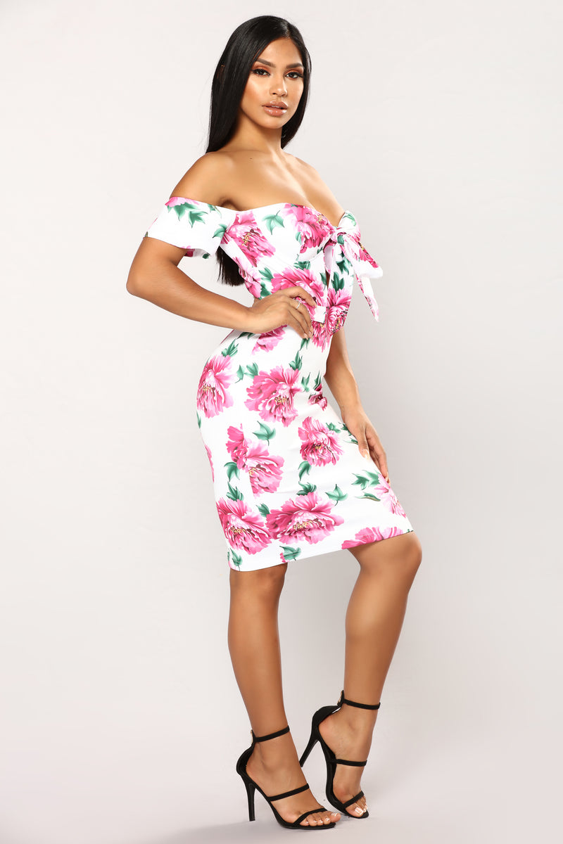 Blossom Floral Dress - Ivory/Pink | Fashion Nova, Dresses | Fashion Nova