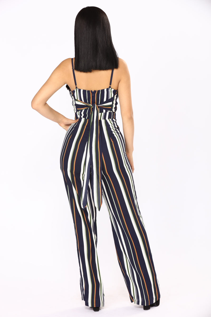 Hyped On Stripes Jumpsuit - Navy | Fashion Nova, Jumpsuits | Fashion Nova