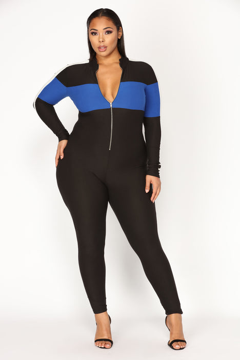 Under Construction Lounge Jumpsuit Black Royal Fashion Nova