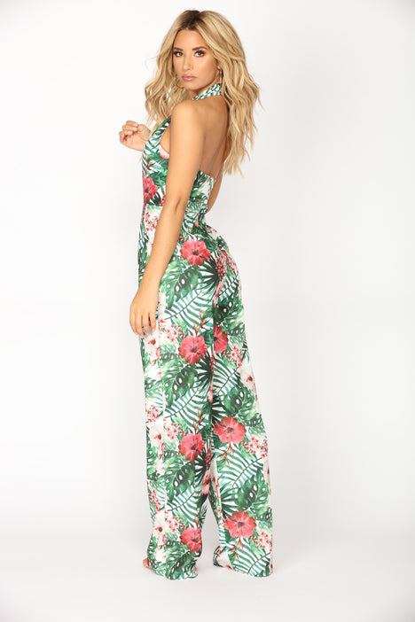 Fashion nova tropical jumpsuit deals