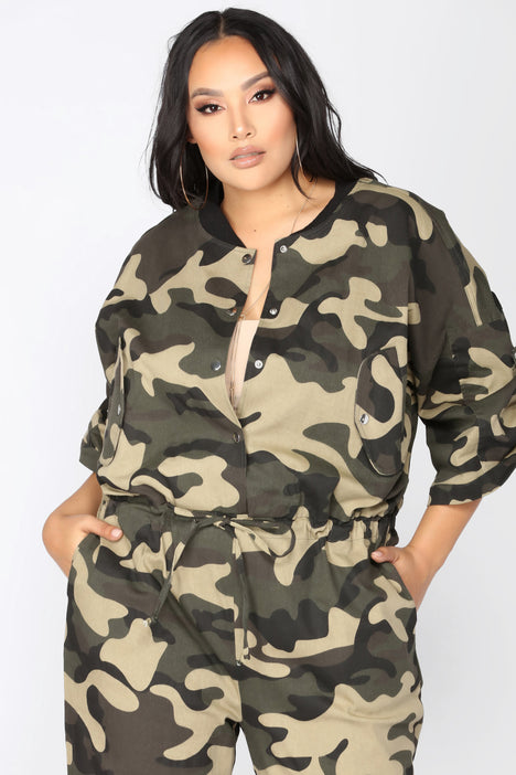 Fashion nova army jumpsuit sales