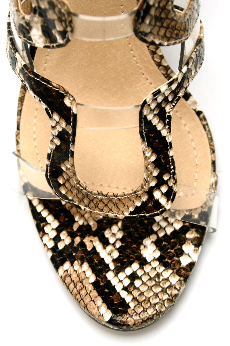 Susanna Swirl Heel - Brown Snake | Fashion Nova, Shoes | Fashion Nova