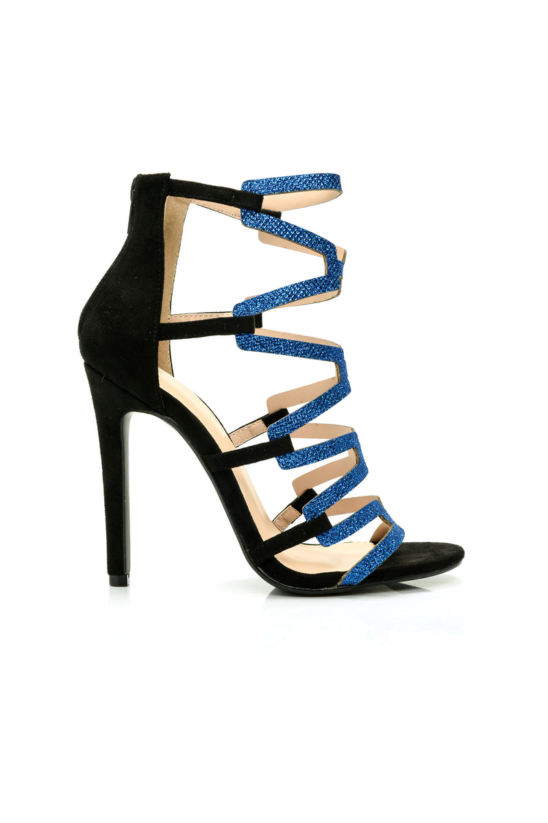 Pick You Up Heeled Sandal - Black/Blue | Fashion Nova, Shoes | Fashion Nova
