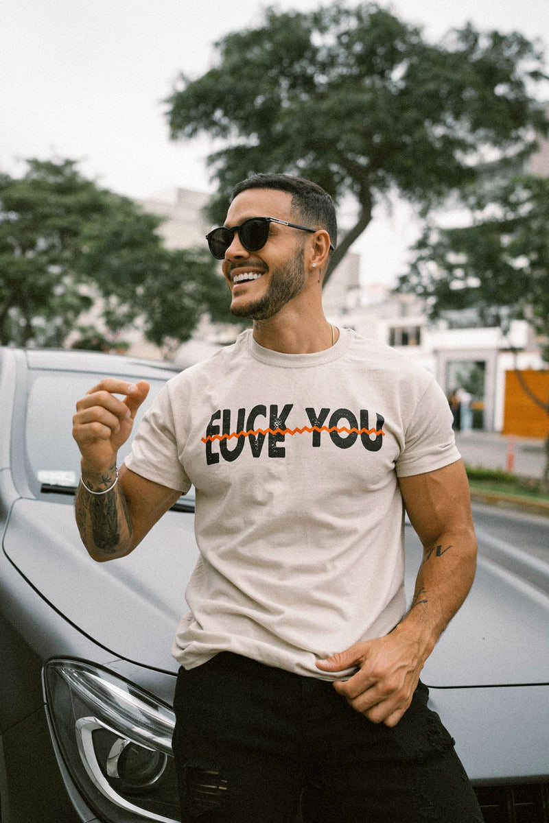 Fuck Love Short Sleeve Tee - Sand | Fashion Nova, Mens Graphic Tees ...