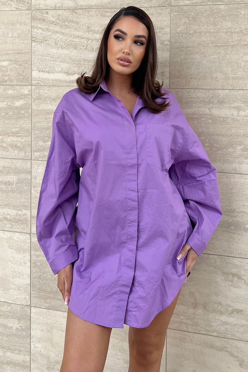 Fully In Charge Oversized Shirt - Purple | Fashion Nova, Shirts ...
