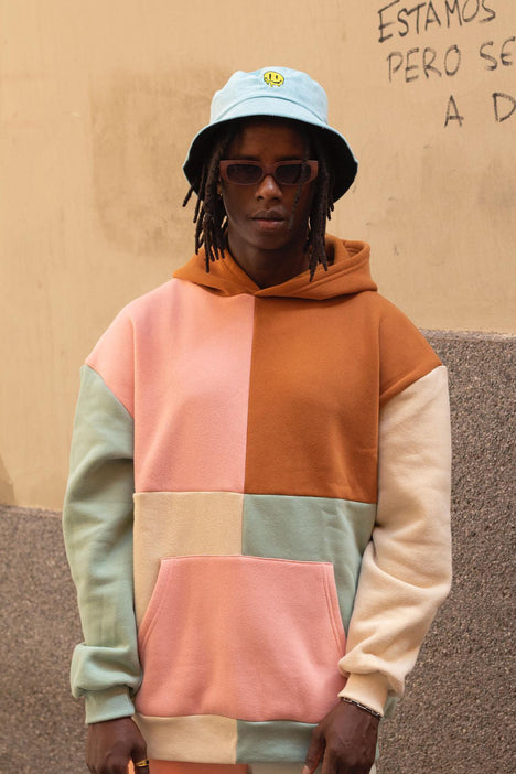 Golden Hour Colorblock Hoodie Tan Fashion Nova Mens Fleece