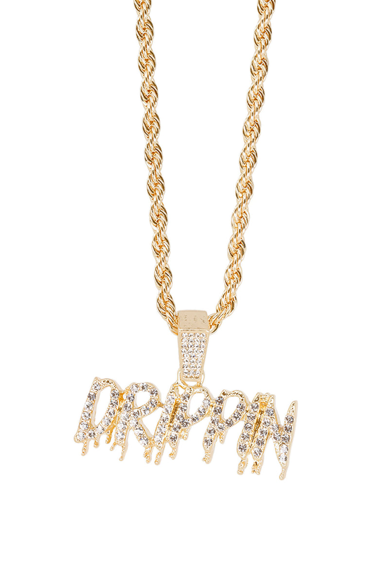 Drippin' Pendant Chain Necklace - Gold | Fashion Nova, Mens Jewelry ...