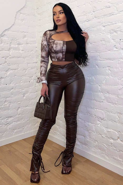 Leather pants deals fashion nova