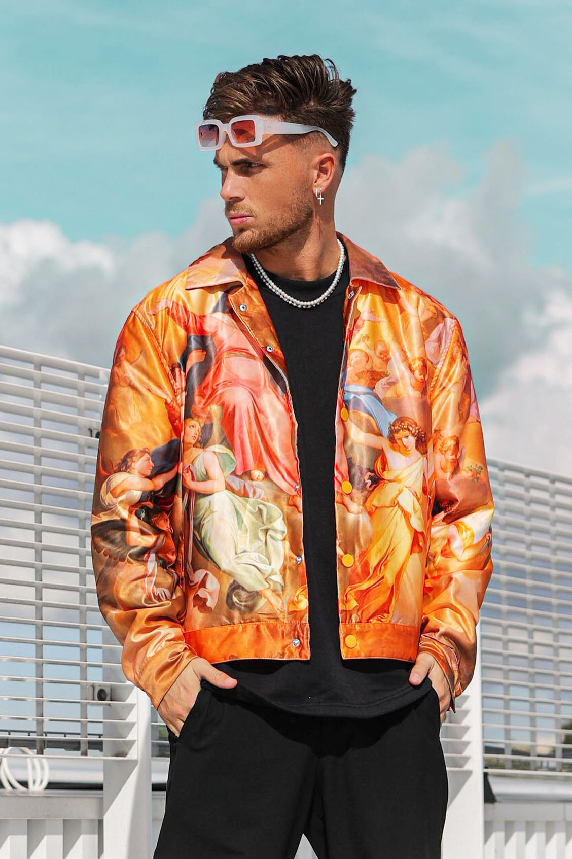 Holy Angels Trucker Jacket - Multi Color