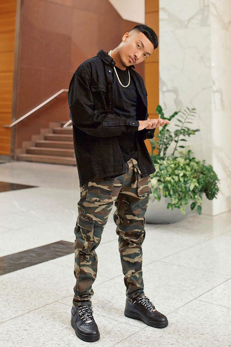 Hunter Cargo Pants - Camo, Fashion Nova, Mens Pants