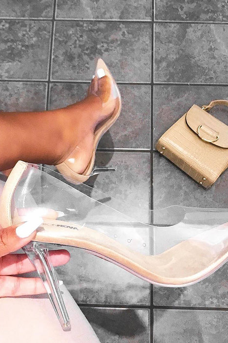 Fashion nova hot sale clear heels