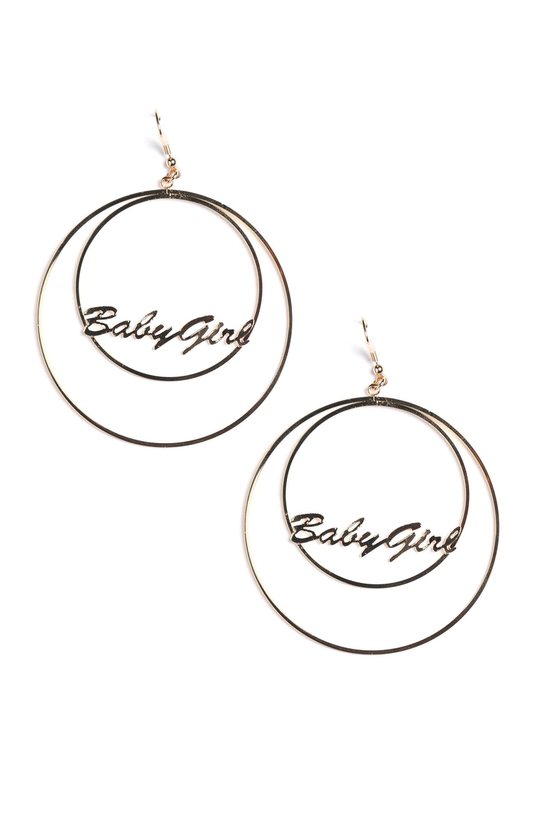 The Only Baby Girl Hoop Earrings Gold Fashion Nova, Jewelry