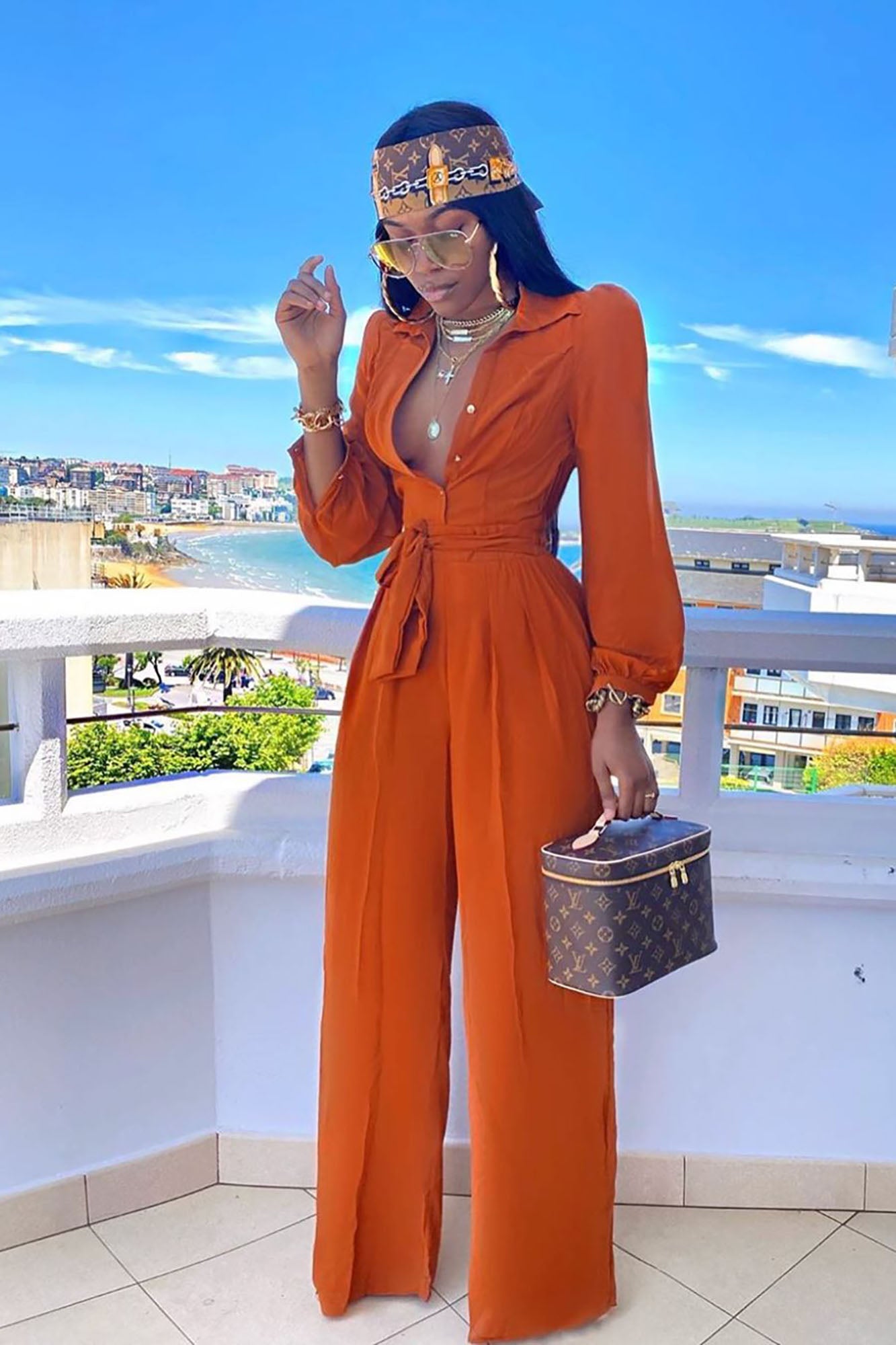 Like Me Better Jumpsuit - Cognac