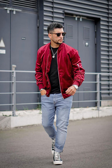 Men's Red Bomber Jackets