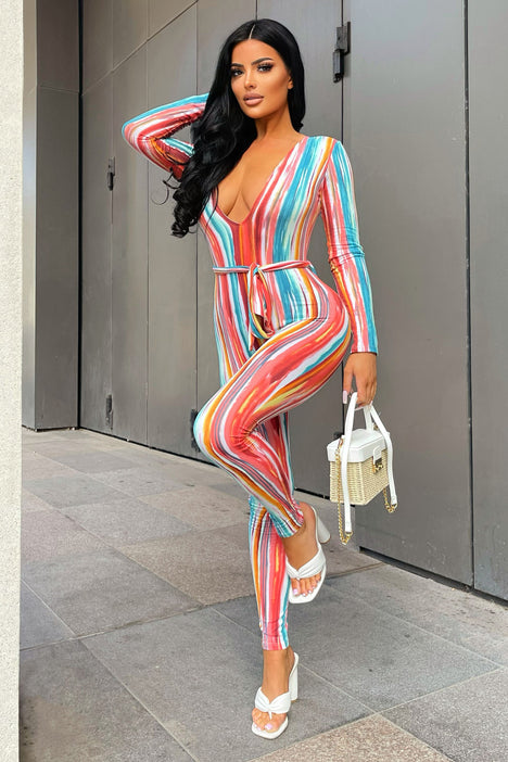 Fashion nova 2025 striped jumpsuit