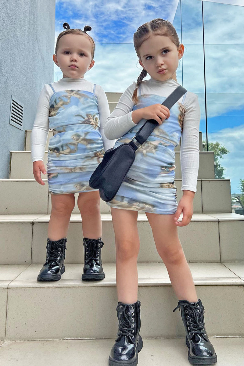 Mini Angel Of Mine Skirt Set - Blue/combo | Fashion Nova, Kids Sets ...