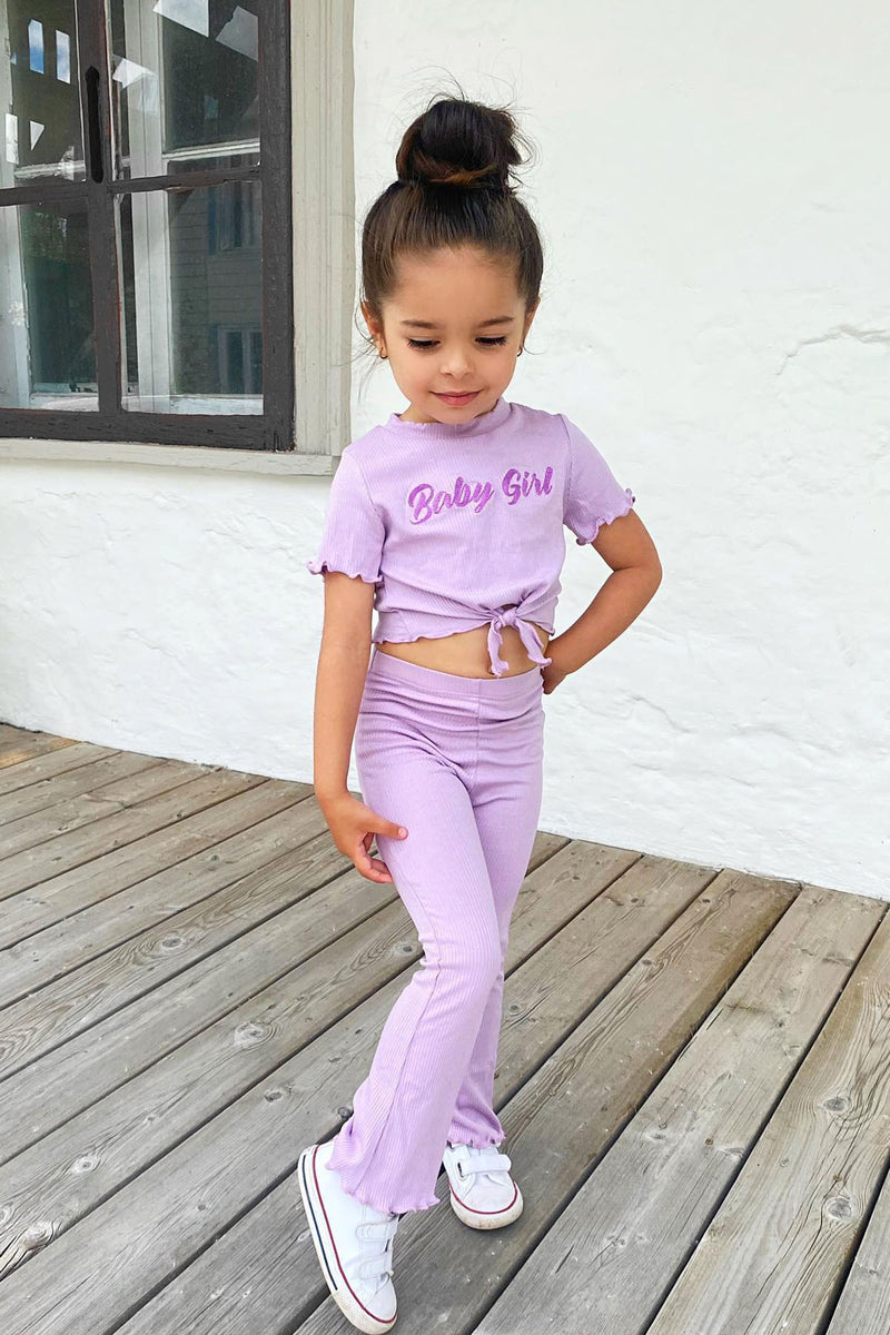 Mini Call Me Baby Girl Pant Set Lavender Fashion Nova, Kids Sets