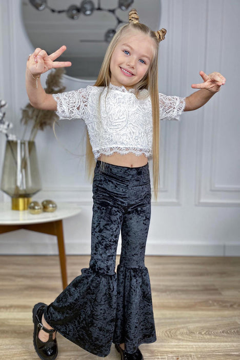 Mini Dance Away Velvet Flare Pant - Black, Fashion Nova, Kids Pants & Jeans