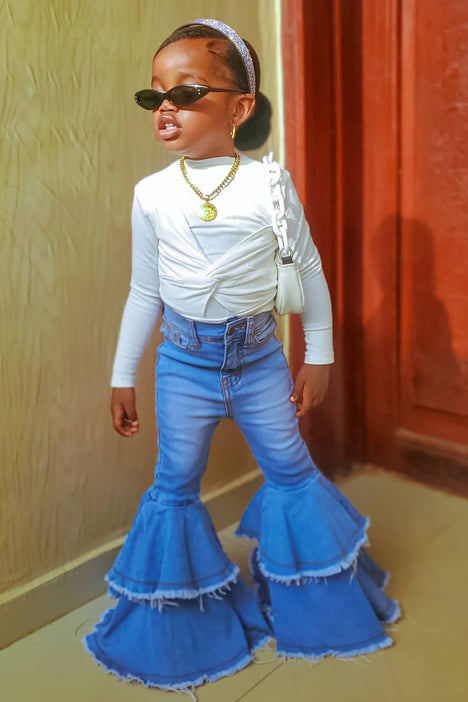 Mini Dancing Queen Bell Bottom Jeans - Light Blue Wash, Fashion Nova, Kids  Pants & Jeans
