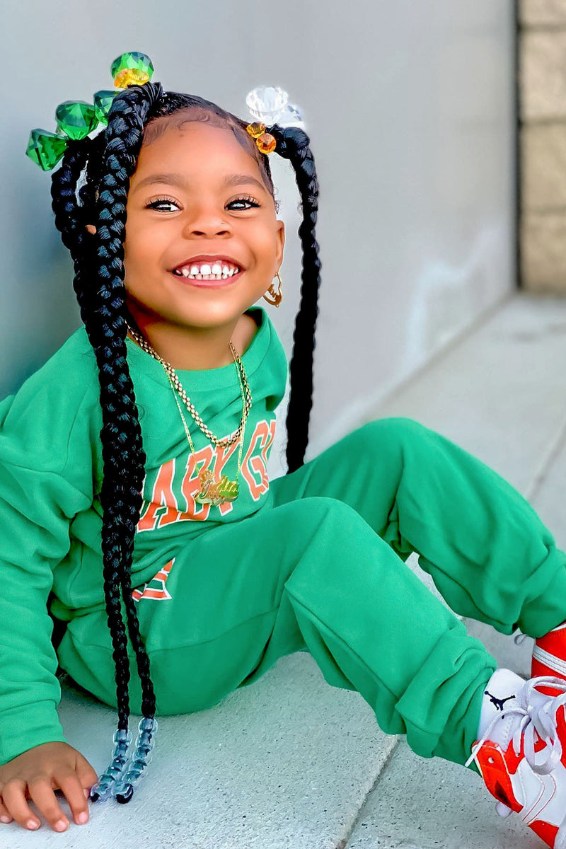 Mini Forever Baby Girl Jogger Set Kelly Green Fashion Nova, Kids Sets Fashion Nova