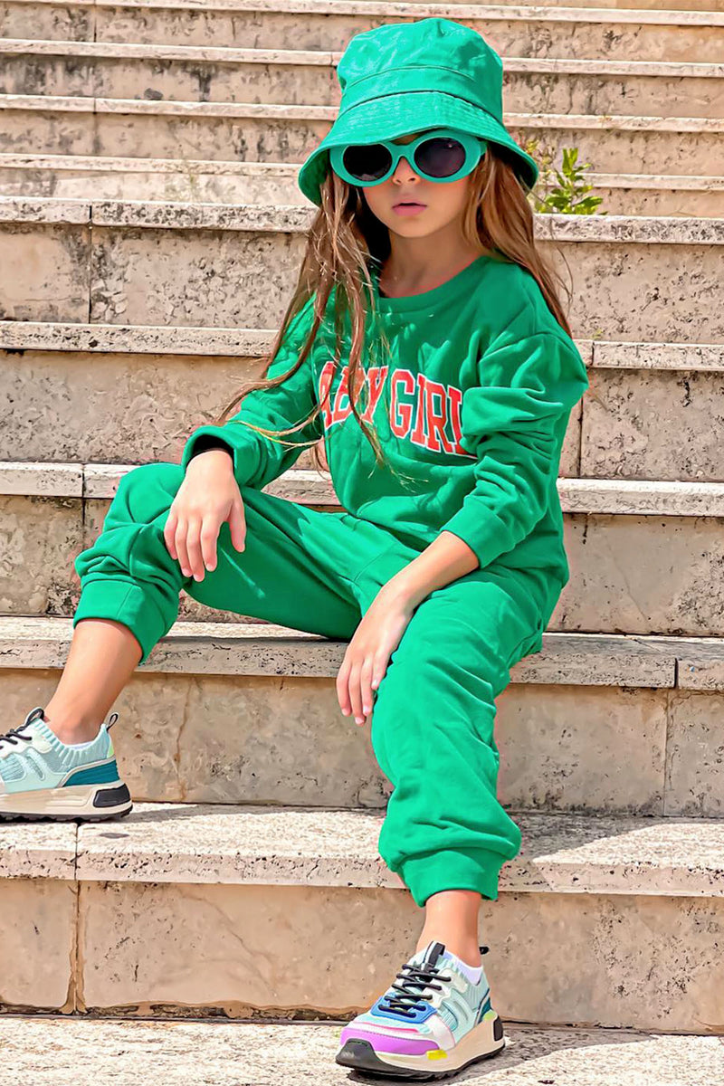 Mini Forever Baby Girl Jogger Set Kelly Green Fashion Nova, Kids