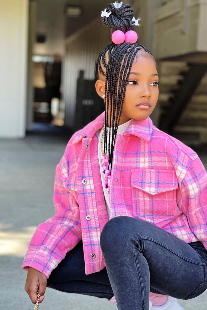 Mini Keep Shine Bright Plaid Jacket - Pink | Fashion Nova, Kids Jackets ...