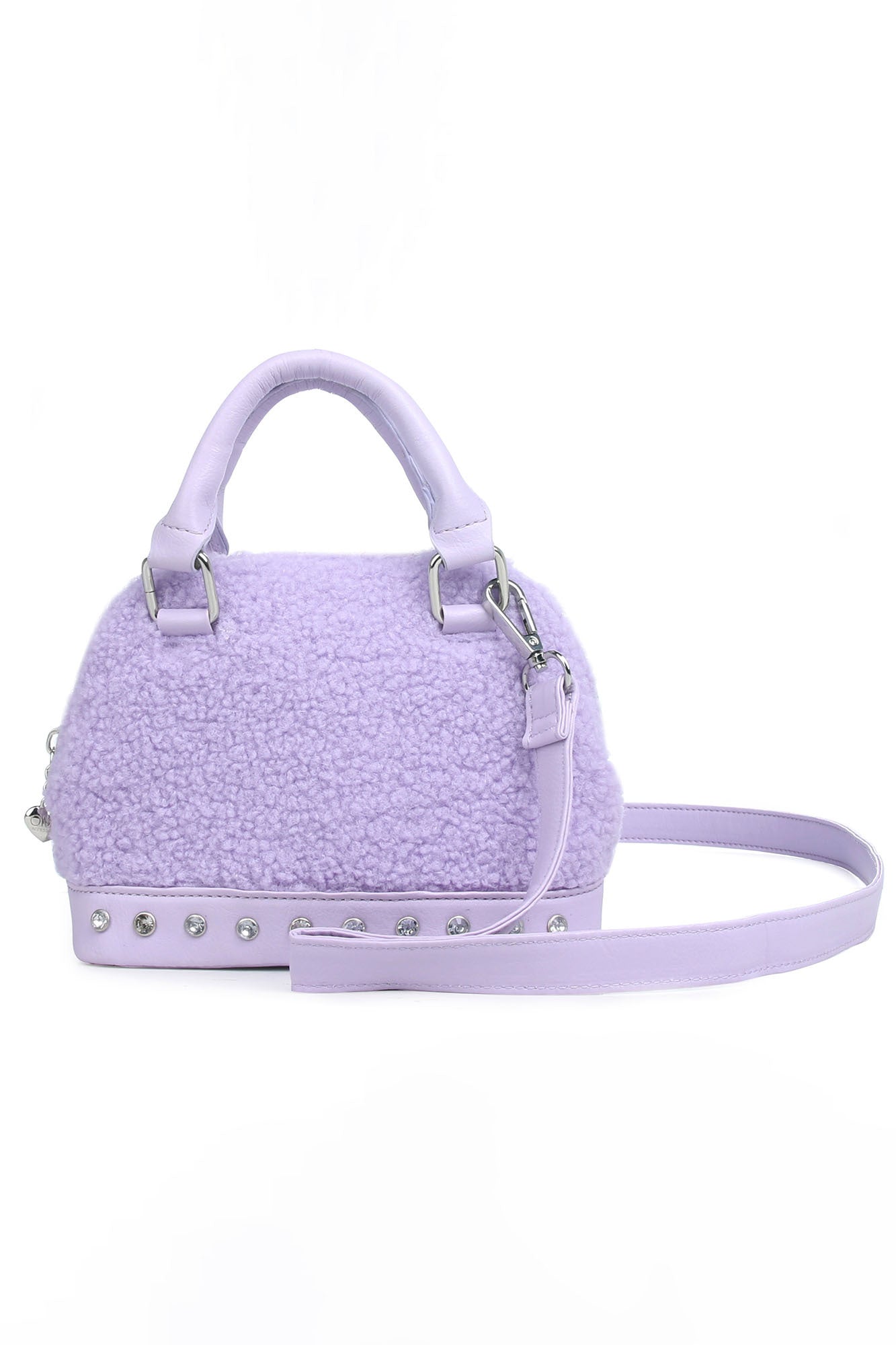 Quilted Lavender Dual Strap Crossbody Bag
