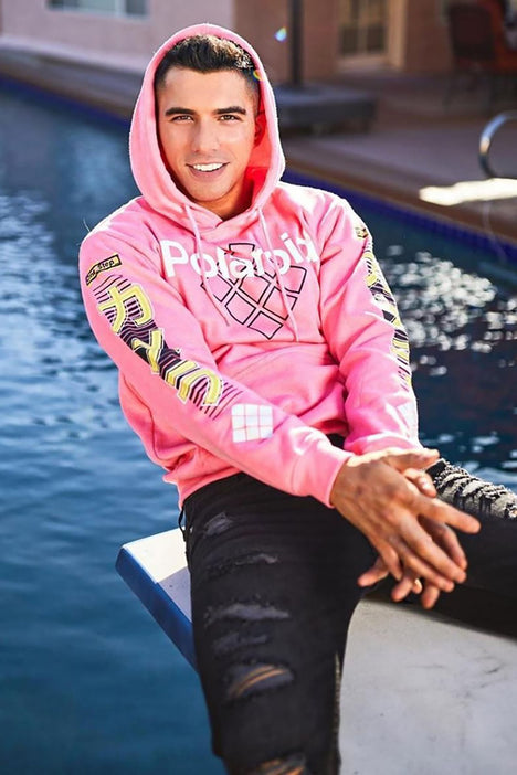 One Step Polaroid Hoodie NeonPink Fashion Nova Mens Graphic