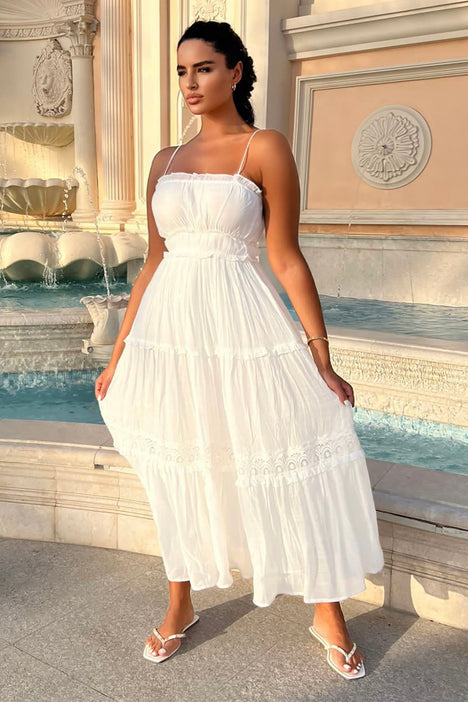 white summer maxi dress petite